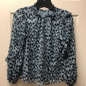 Petite Loft sheer blouse